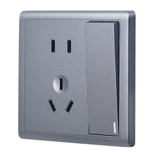 俊朗开关插座面板正品JUNON官方旗舰D2简约至尚灰色86型暗装套餐