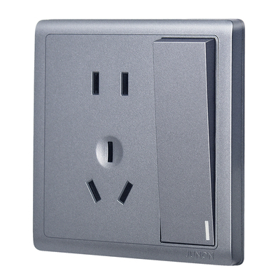 【官方专卖】俊朗开关插座D2灰