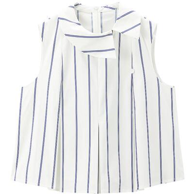 【商场同款】乐町不对称领口无袖上衣女2025年夏季新款C2CDF2333