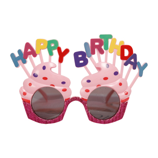 生日眼镜happy birthday搞怪拍照道具成人儿童派对氛围感场景布置