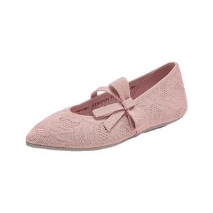 Skechers斯凯奇新款女子网面透气浅口单鞋休闲玛丽珍平底鞋159098