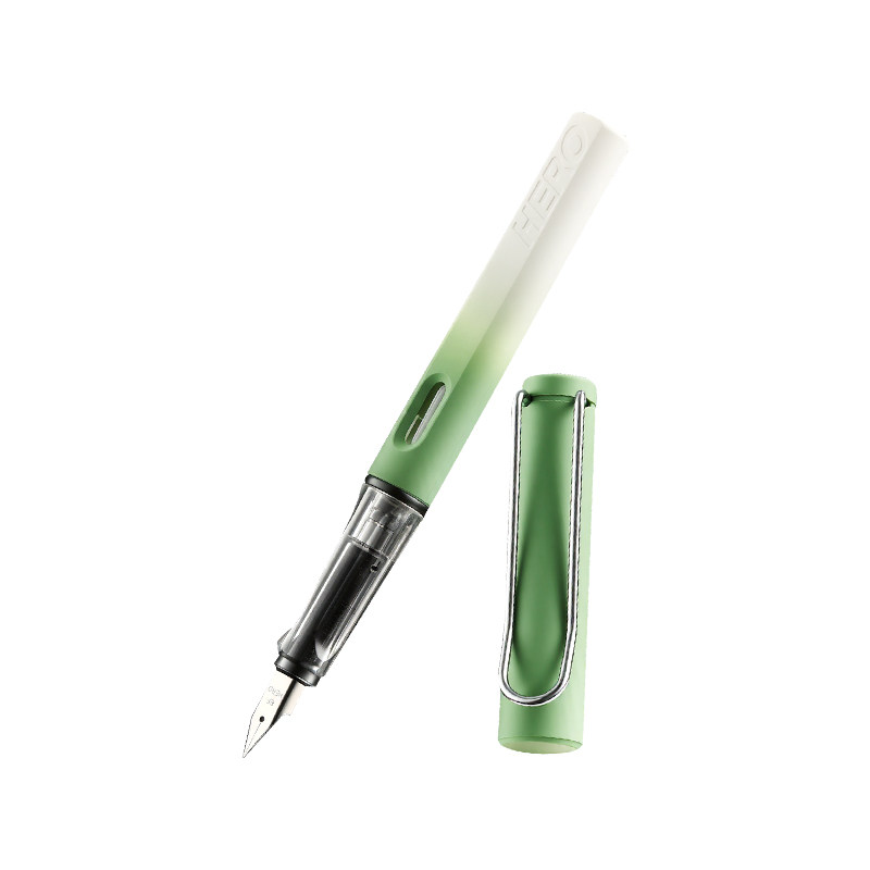 英雄牌钢笔359明尖EF0.38官方旗舰店墨水笔老师推荐初学者男女生可替换3.4墨囊小学生用三年级硬笔练字高档