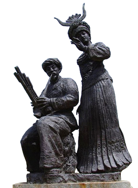 少数民族团结文化景观小品玻璃钢仿铜人物雕塑户外广场大型摆件