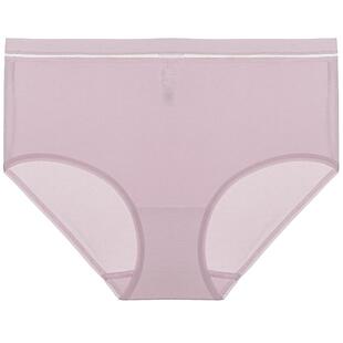 爱慕内裤女纯色一片式柔软包臀抗菌棉质抵挡薄款透气高腰平角裤