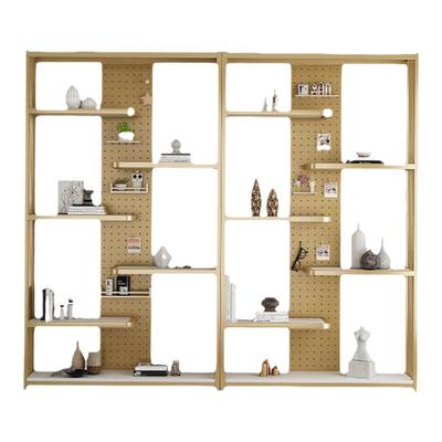 轻奢产品展示架多层化妆品货架办公室隔断架摆件陈列架落地置物架