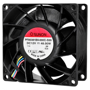 建准12V48W暴力8038双滚珠8CM机箱PWM调速风扇PF80381BX-000C-S99