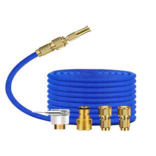 高压洗车水枪水管冲车家用自来水龙头伸缩纯铜直喷水枪软管合金