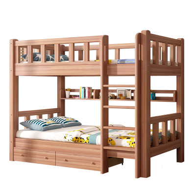 全实木上下床双层床两层木床高低双人床员工宿舍上下铺儿童子母床
