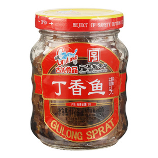 古龙食品丁香鱼罐头110g福建特产海鲜熟食即食小银鱼小鱼干下饭菜
