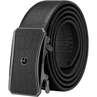 金利来新款复古气质内扣皮带男真皮自动扣腰带商务鳄鱼纹牛皮裤带