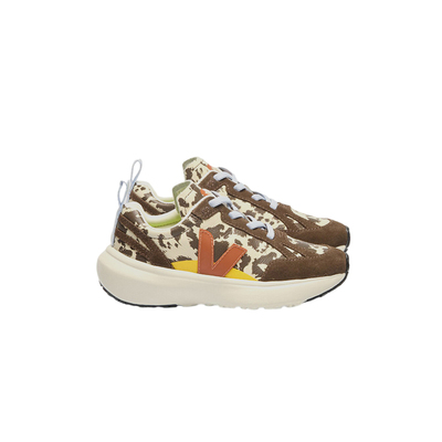 VEJA 【官方正品】26秋冬新款CANARY豹纹米色/红棕色免系鞋带童鞋