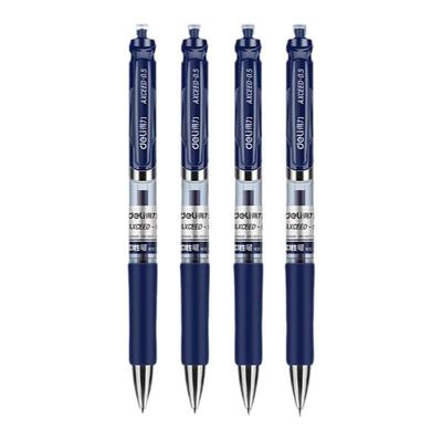得力墨蓝笔医护专用蓝笔墨蓝笔芯按动水笔墨蓝色中性笔墨蓝医护处方笔墨兰护士医生按动签字笔学生医用