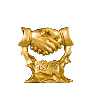 纯铜诚信握手 办公室装饰品摆件  老板桌面摆设 商务公司开业礼品