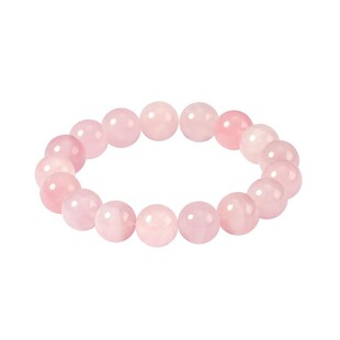 天然粉晶单珠粉水晶散珠果冻马粉冰种桃花粉珠子diy手链手串配件