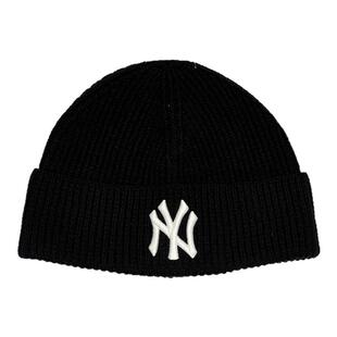 MLB秋冬帽子男女NY刺绣针织帽运动休闲保暖情侣毛线帽3ABN0212N