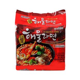 韩国进口PALDO/八道御膳海鲜拉面120g*5袋拉面煮面方便速食面泡面