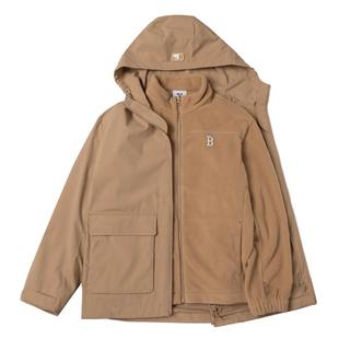 【自营】MLB夹克男女装复古梭织休闲运动服保暖连帽简约时尚外套