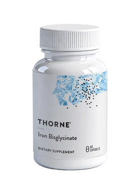Thorne悦恩美国进口双甘氨酸铁胶囊螯合铁易吸收补铁气血足M226