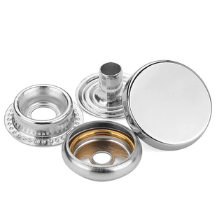 金属四合扣羽绒棉服铜201按纽扣外套高档手工大白子母扣暗扣男女