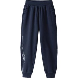 巴拉巴拉男童运动裤中大童裤子春秋季新款儿童加绒休闲卫裤长裤孩