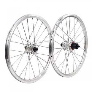 SILVEROCK 台湾圈16寸349 355低框铝轮组碟刹7速小布折叠自行车轮