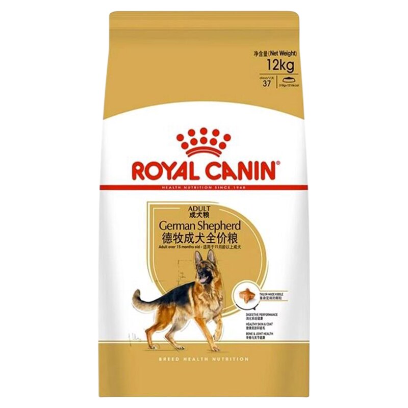 皇家狗粮德牧成犬粮GS24大型德国牧羊犬全价专用狗粮12KG