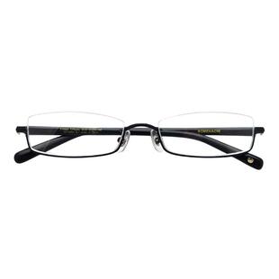 米八眼镜超轻下半框眼镜女商务镜框男高智感眼镜女窄边近视眼镜女