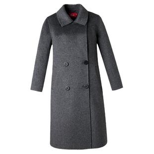 双面羊绒长款大衣女秋冬高端宽松大码时尚妈妈羊毛呢外套保暖厚实
