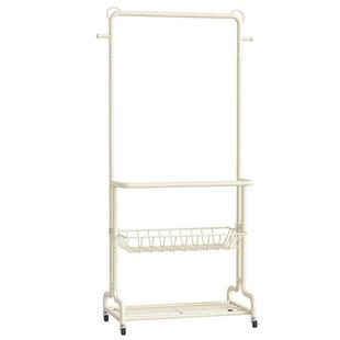 卧室落地挂衣架立式衣帽架金属衣服置物架宿舍床边移动新款挂包架