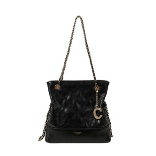 南风Chio2nd 托特包2025新款精致斜挎小包包女黑色时髦通勤链条包