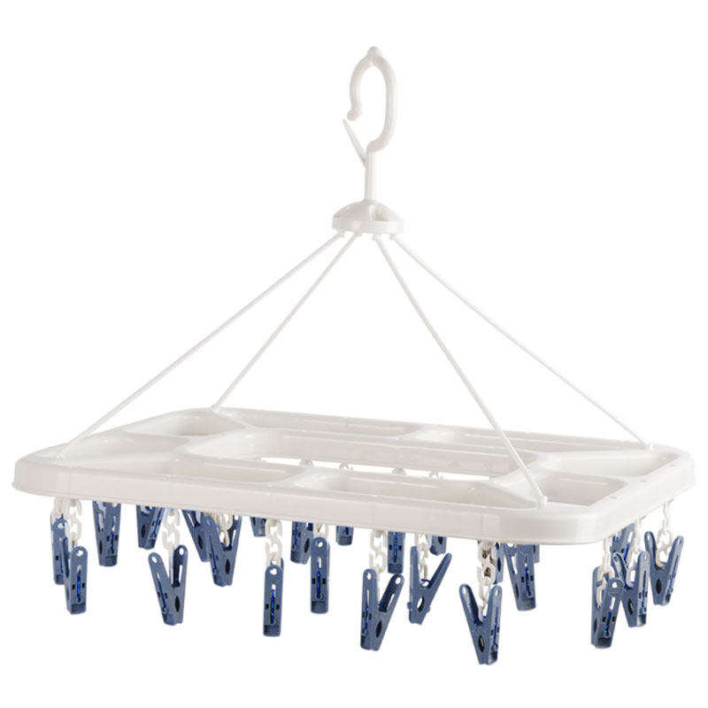 茶花袜夹多夹子衣架无痕晾袜子家用架晾晒多功能晾衣神器湿毛巾架