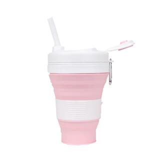 旅行折叠水杯便携式食品级硅胶可装沸水咖啡杯户外露营伸缩洗漱杯