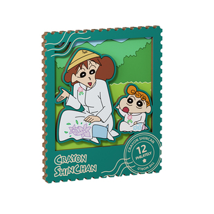 【铭塔×叽谷舍】蜡笔小新木制冰箱贴磁力贴集邮卡片磁吸正版盲盒