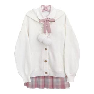 BearDoll2025秋冬新款毛茸茸外套开衫毛衣针织学院风毛绒绒的秋装