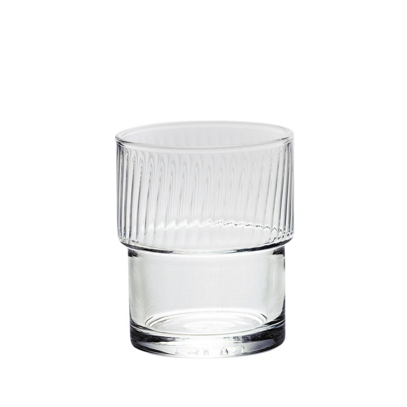 迦乐日本进口条纹可堆叠玻璃杯
