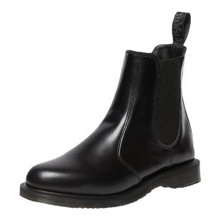 Dr.Martens马丁博士Flora英伦秋冬舒适休闲通勤光面皮黑切尔西靴