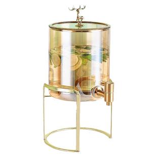 冷水壶带龙头耐高温玻璃家用储水凉水瓶水果茶冷泡饮料果汁桶套装