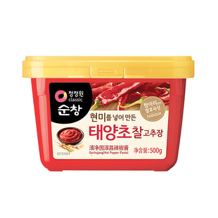 韩国原装进口清净园淳昌辣椒酱500g石锅拌饭酱炒年糕酱韩式料理酱