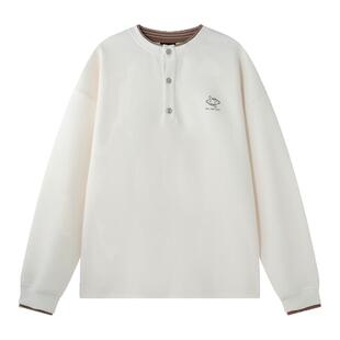 BJHG不计后果老钱风长袖polo衫男款冬季潮牌打底衫设计感宽松卫衣