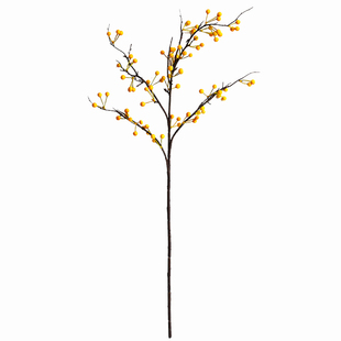 现代仿真梧桐果红浆果发财果枝喜庆冬青红果婚庆花艺果子假花摆件