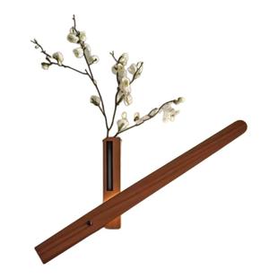 创意实木花器壁灯装饰充电感应客厅卧室床头过道免布线墙面小夜灯