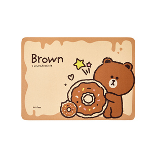 LINE FRIENDS硅藻泥厨房沥水垫餐具碗盘隔热桌面茶杯垫台面吸水垫