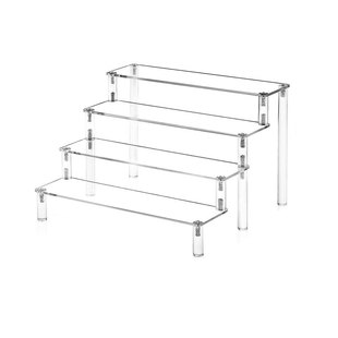 加宽加固盲盒收纳阶梯展示架手办泡泡玛特分层台阶展示柜置物架盒