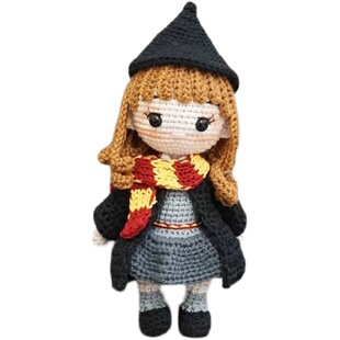 钩针毛线情侣玩偶哈利波特赫敏罗恩马尔福创意diy手工编织材料包