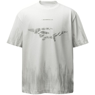 FromMars Loose T-shirt with broken patterns and false prints