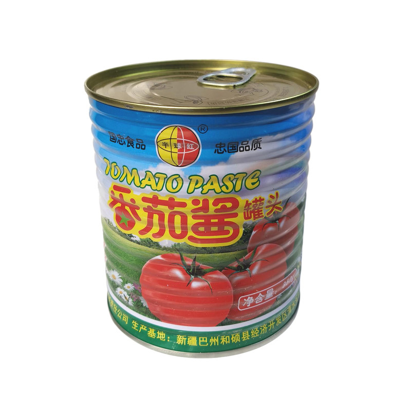 【拍3送1罐】新疆番茄酱不加糖鲜番茄制作西红柿酱铁罐850克包邮