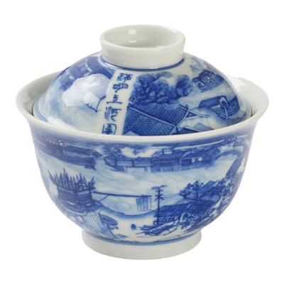艺家仁珍藏清明上河图青花瓷茶具