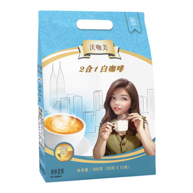 马来西亚进口沃咖美榴莲味四合一咖啡375克/15条