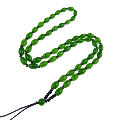 手工编织项链绳子满绿玉挂坠绳
