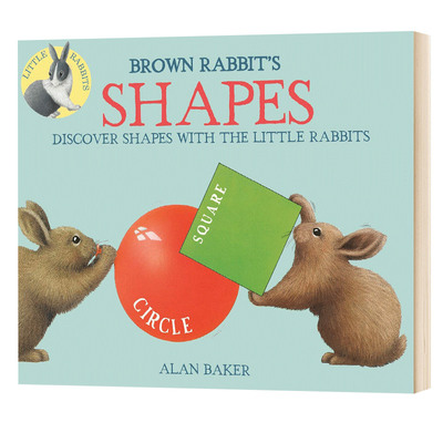 英文绘本 Brown Rabbit's Shapes 棕兔的形状 英文版儿童英语启蒙早教认知 Alan Baker 精装 进口原版书籍 纯全英文正版英语书籍